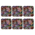 thumbnail image 2 of Bingfone Vintage Vintage Floral Leather Drinks Coasters With Set Of 6,Suitable For Home Kitchen,Coffee Cup Coasters Home Gift, 2 of 9