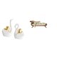 thumbnail image 1 of Elegantes figuras de pareja de cisnes y sofá cama de madera en miniatura, accesorios de bricolaje para manualidades de mesa, estantería, decoración de, 1 of 7