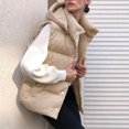 thumbnail image 3 of Gibobby Chaleco dama, Chaleco Capitonado para Mujer Ideal para Lluvias, Camping, Gym o Uso Casual Abrigo Calido y Cómodo(Caqui,M), 3 of 5