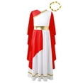 thumbnail image 1 of Manyakai Costume de Princesse Grecque Toga Athena pour Filles, Robe et Couvre-Chef, Tenues de Fête Fantaisie Rouge 16, 1 of 5
