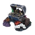 thumbnail image 3 of Caja del tesoro del acuario, adorno, cueva escondite, joyero de resina realista, decoración para tanque de agua dulce y salada, azul, 3 of 5
