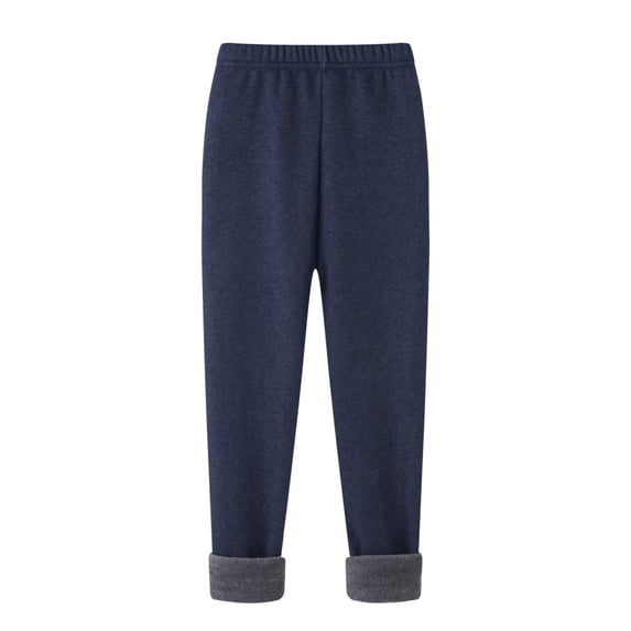 Kids Little Girl's Winter Fleece Warm Leggings Girls Solid Color Thick Capris Pants Fit for 2-13 Years