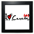 thumbnail image 1 of I Love Canada Word Flag Heart Black Square Frame Picture Wall Tabletop, 1 of 3