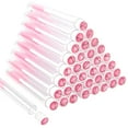 thumbnail image 2 of 80 Pieces Mascara Wand Tube Set 40 Diamond Empty Eyelash Brush Tubes Spoolies 40 Mascara Wand Lash Extension Brushes Applicators Makeup Tools (Pink Lash Style), 2 of 6