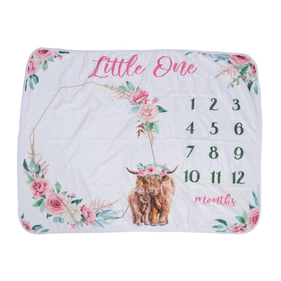 Manta de franela con estampado de animales de rosa para bebé, manta mensual para recién nacidos, fondo para fotografía, accesorios de rosa