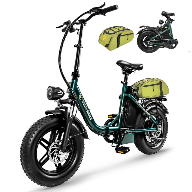 Bicicleta electrica plegable Honey whale Bk05 Verde