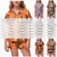thumbnail image 3 of UAYOTSE Kids Girls Collared Button‑Front Satin Pjs, Short‑Sleeve Top and Sleep Shorts, Wearable Sleep Set for At‑Home Play and Overnight Stays Size 12-13 Years, 3 of 6