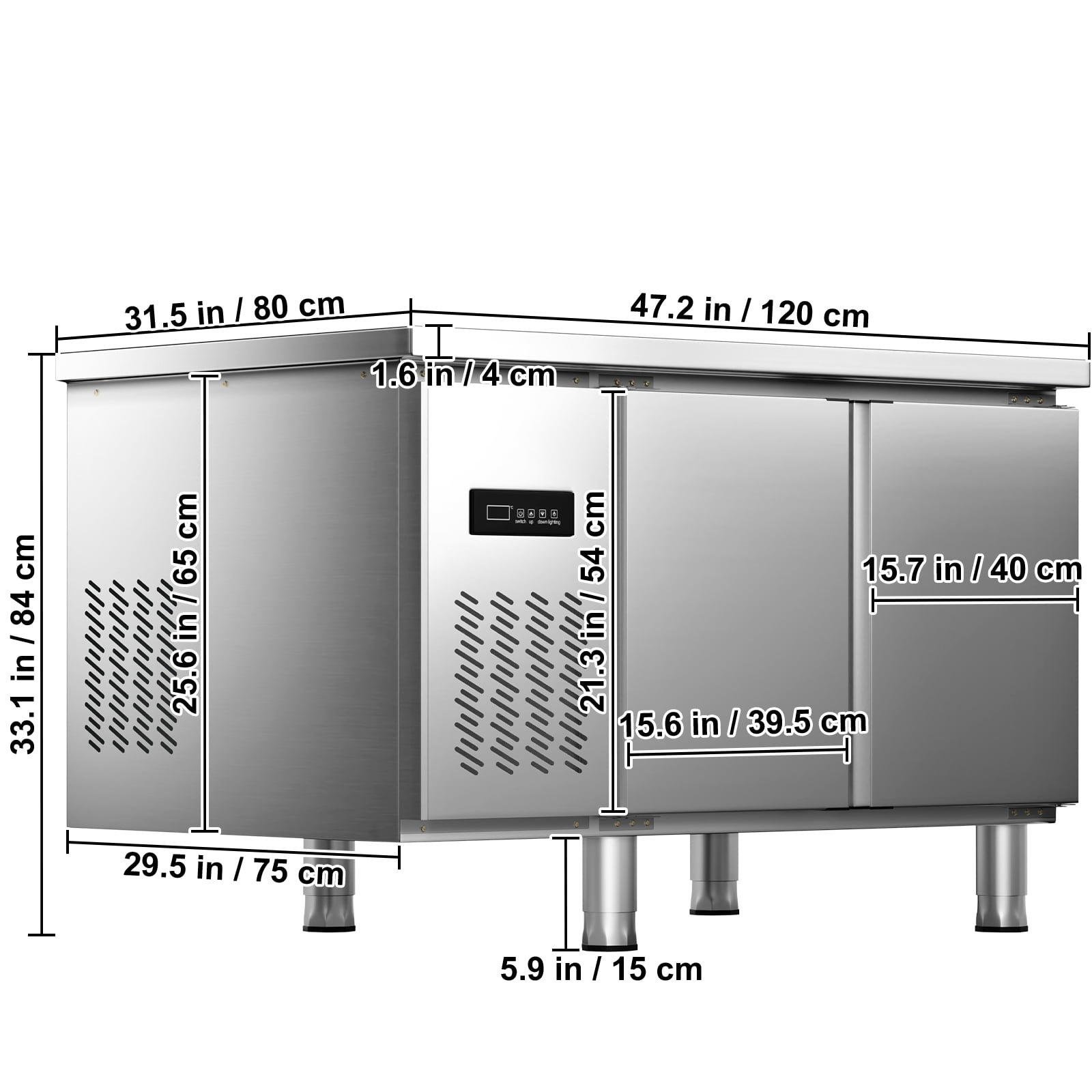 40 cm under counter fridge