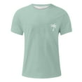 thumbnail image 4 of Zszcpp Going Out Tops For Men Coconut Tree Print T-Shirt Short Sleeve O Neck Relaxation Outdoor Blouse Casual Blouses, 4 of 4