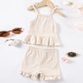 thumbnail image 6 of Godom Girls Outfit Summer Clothing Set Ruffle Tank Tops Shorts Cute Outfits to Big Kid Sizes, 6 of 7