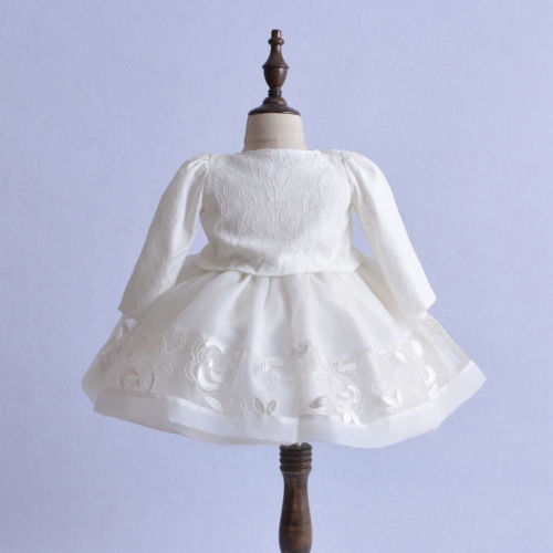 Robe De Baptême Bébé Avec Bonnet - Taille 6-12 Mois - Blanc - NEUVE - Marque Millie Grace