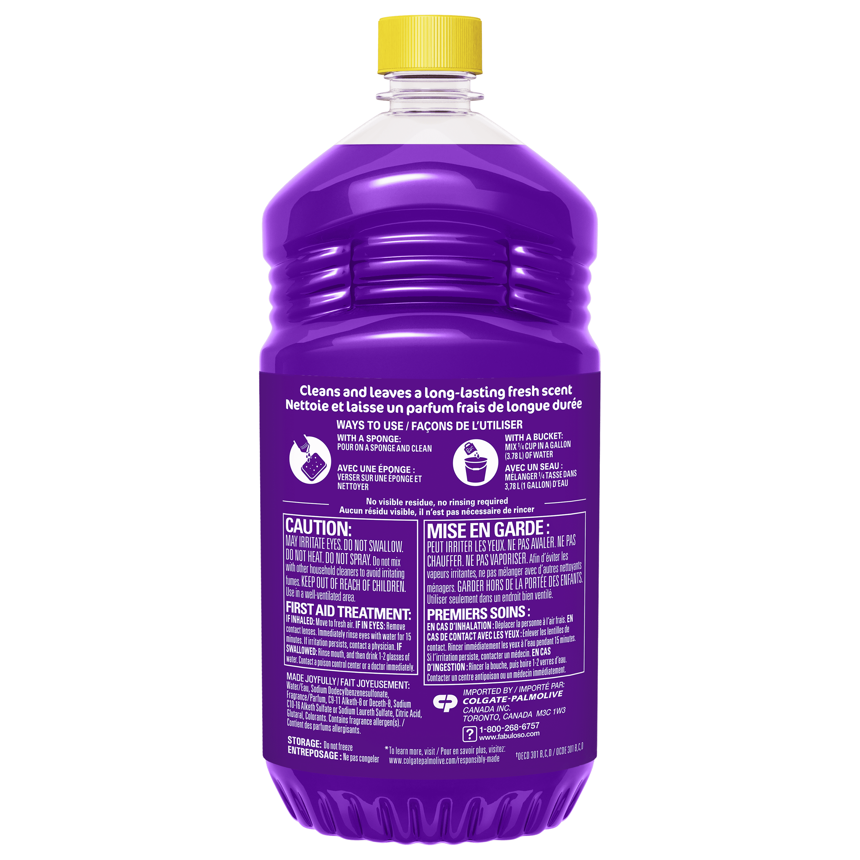 Fabuloso Original Multi-Purpose Cleaner, Powerful Cleaning, Long-Lasting Freshness, No Rinse Floor Cleaner, Lavender Scent, 1.65 L