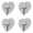 White 4PCS, variant on Adhesive Wall 4 Pcs Hooks Heavy Duty No-Drill Heart-Shaped Decorative Hooks Renter-Friendly Wall Organizer for Kitchen, Bathroom, Bedroom, Ceiling & Home Storage Use