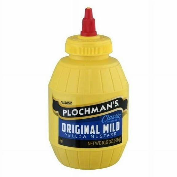 Plochman's Mild Yellow Squeeze Mustard 10.5 oz (Pack of 4)
