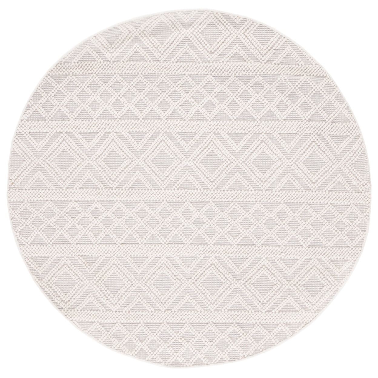 SAFAVIEH Natura Katie Southwestern Wool Area Rug, Ivory/Blue, 8' x 10'