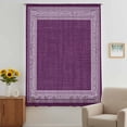 thumbnail image 3 of Dark Purple Retro Greek Key Sheer Curtains 45" Long, Geometric Greece Ancient Farmhouse Light Filering Curtains, Breathable Simi Curtain Privacy Drapes for Kitchen Bathroom Small Window Treatment, 3 of 9