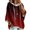 Wine, variant on Womens 3/4 Sleeve Hoodies Gradient Printed Pullover Hooded Sweatshirt Oversized Soft Baggy Casual Drawstring Hoodie Fall Winter Workout Outfit