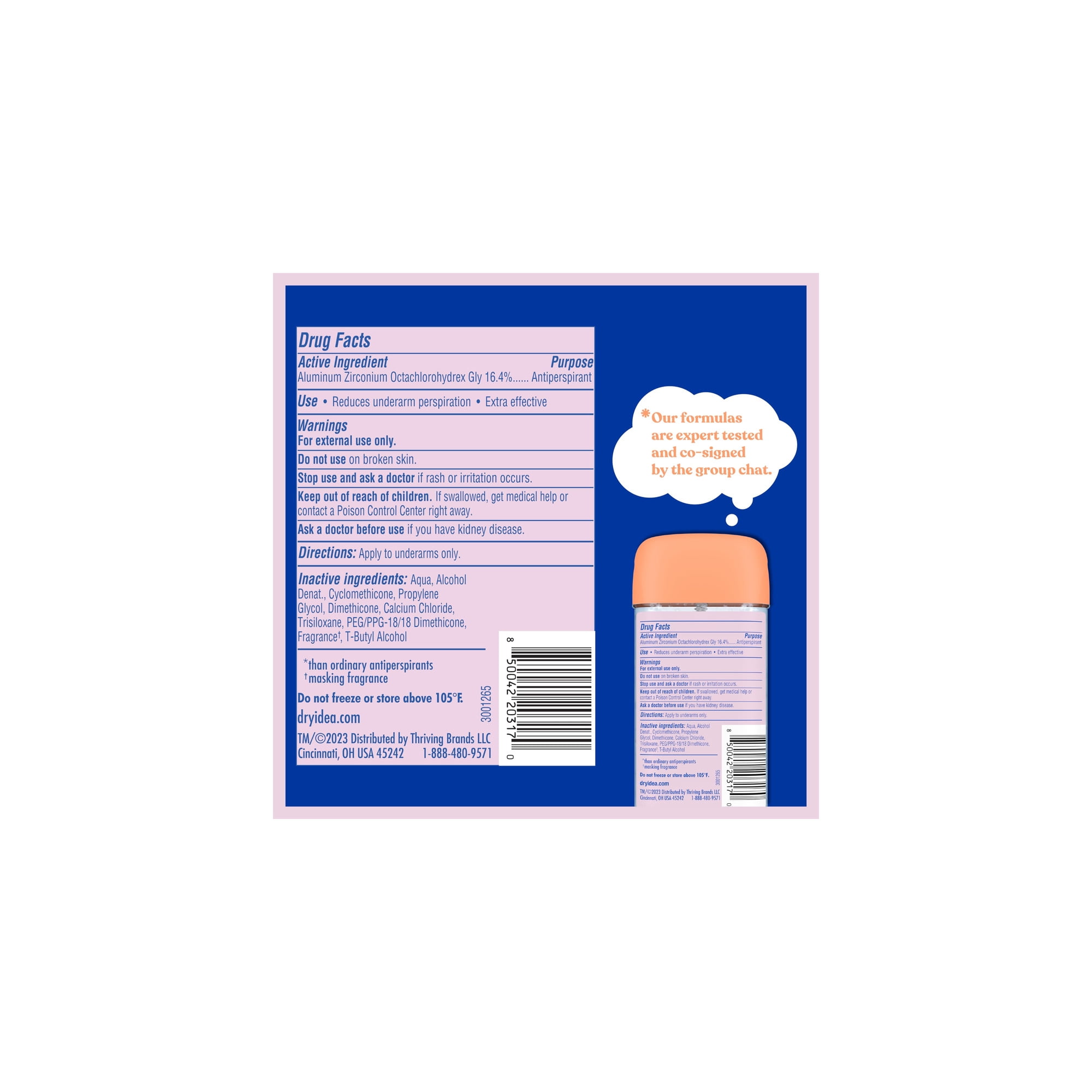 Dry Idea Gel Deodorant & Antiperspirant (Pack of 48)