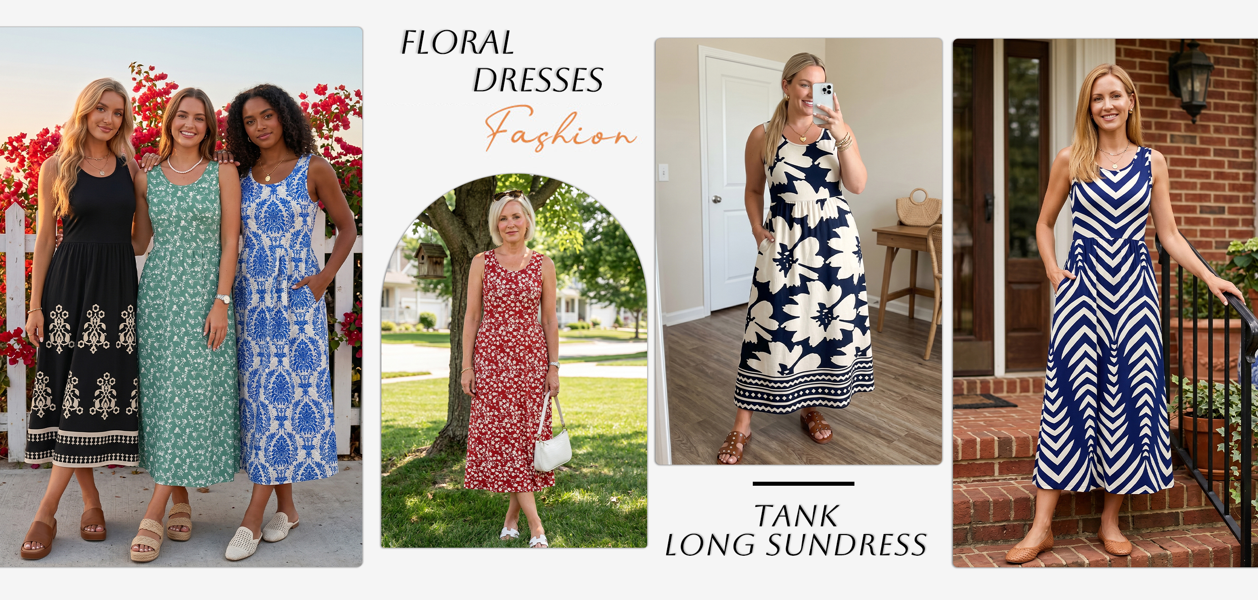 Fantaslook Women's Sleeveless Floral Sundress with Pockets photo 7