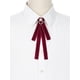 thumbnail image 4 of INSPIRE CHIC Broche de terciopelo para mujer con lazo, corbatas con decoración de cuentas en rojo, 4 of 5
