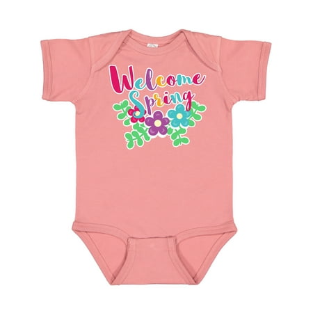 

Inktastic Welcome Spring with Flowers Gift Baby Boy or Baby Girl Bodysuit