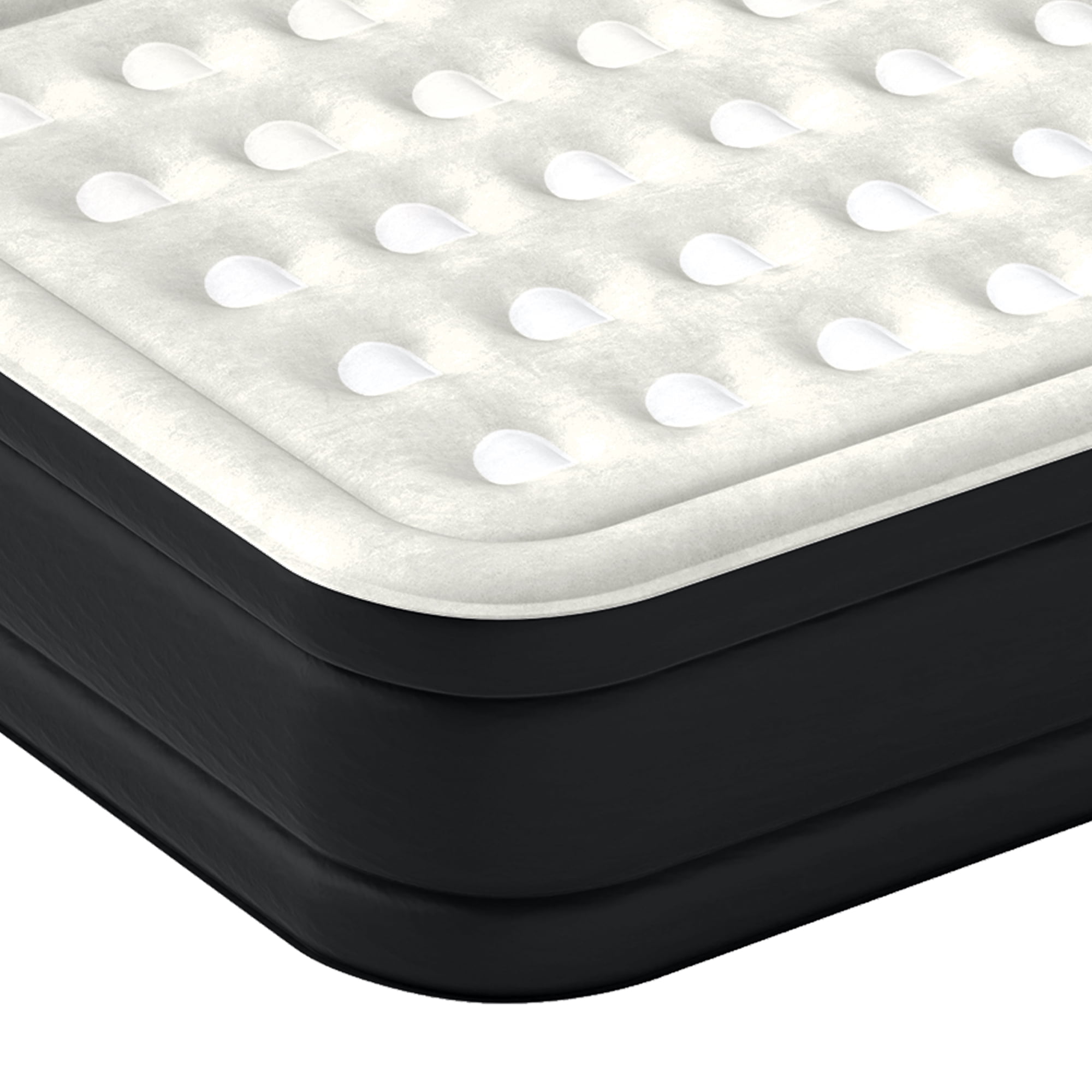 Uforic Queen Size Air Bed with Detachable Headboard & Integrated Pump, 18in Inflatable Mattress with Accessories for Home, Outdoors, and Travel