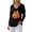 Black, variant on Womens Halloween Sweatshirts Sequin Pumpkin Print V Neck Long Sleeve Tunic Tops Fall Clothes