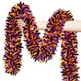 thumbnail image 1 of Guirnalda de oropel para Halloween, Lairyan, 15 m, naranja brillante, negro y morado, 1 of 8
