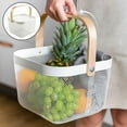 thumbnail image 3 of Panier de Rangement avec Poignée Multifonction Vêtements Panier Pratique Blanc, 3 of 7