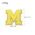 thumbnail image 2 of Uxcell 4Pcs Chenille Letter Patches Iron on Letter Patches Yellow M Alphabet Decorative Repair Embroidered Patches, 2 of 5