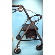 Rhythm Healthcare Royal Aluminum Rollator - 4 Wheel Walker with Seat - Slate Gray