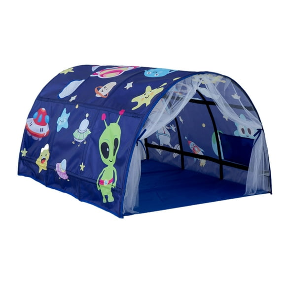 Tents for Girls Boys Kids Galaxy Starry Sky Dream Bed Tent with Inner Pocket Portable Baby Playhouse Privacy Space 2-in-1