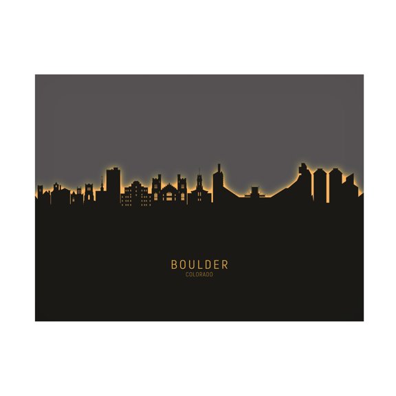 Michael Tompsett 'Boulder Colorado Skyline Glow II' Canvas Art