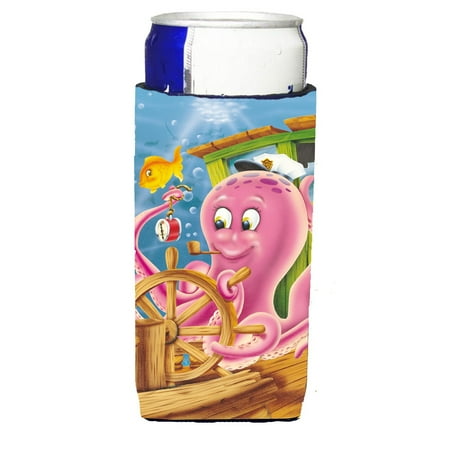 

Carolines Treasures APH0472MUK Captain Octopus Michelob Ultra beverage insulators for slim cans Slim Can multicolor