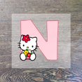 thumbnail image 1 of Sanrio parche de letras de dibujos animados de Hello Kitty, pegatina de transferencia para planchar, lindos parches de tela para niños, apliques de camiseta DIY, pegatina de vinilo, 1 of 4