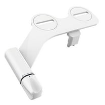 Waxgamo Ultra-Slim Bidet Attachment for Toilet - Frontal & Rear Wash Self-Cleaning Nozzles with Adjustable Cold Water Pressure and Stainless Steel Inlet, Easy Install, White ﻿ ﻿ ﻿