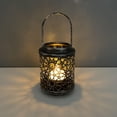 thumbnail image 2 of Candle Lantern Hollow Decoración Marroquí para Boda de Mesa , plata antigua B-plata antigua, 2 of 8
