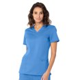 thumbnail image 1 of Landau ProFlex Haut de Sarrau pour Femmes : 3 Poches, Coupe Moderne Ajustée, Col en V Extensible 4169, 1 of 1