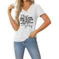 thumbnail image 4 of Mashaouyo Funny Shirt Women Please Don't Be Rude To Me Graphic V Neck T Shirt Sarcastic Short Sleeve Tee Humor Mom Summer Tops, 4 of 8