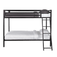 Mainstays Premium Twin over Twin Metal Bunk Bed, Black