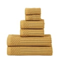 thumbnail image 2 of Soho 100% Combed Cotton Ribbed Stripes, 6-PieceTowel Set, 2 Bath, 2 Hand, 2 Face Coffee, 2 of 2