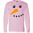 thumbnail image 3 of Inktastic Snowman Face Long Sleeve T-Shirt, 3 of 5
