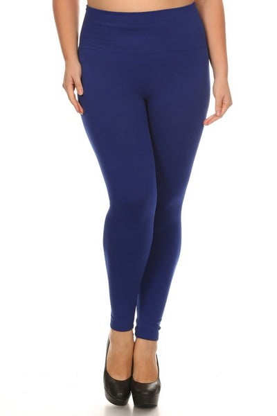 Lady's Full Length Seamless FLEECE Leggings, Plus Size/One Size ...