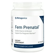 Metagenics Fem Prenatal - Prenatal Vitamin & Minerals Supplement* - Prenatals for Women* - With Vitamin C, Iodine & Biotin - Multivitamins Gentler to the System - 30 Packets