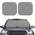 thumbnail image 2 of Fotbe Houndstooth Black And White Juego de 2 Piezas de Parasoles para Parabrisas | Bloqueador Solar para Auto | Accesorios Plegables para Protección Solar Interior-Large, 2 of 6
