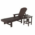 thumbnail image 3 of WestinTrends 2 Piece Adirondack Poly Reclining Chaise Lounge With Arms & Wheels, Dark Brown, 3 of 5