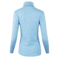 thumbnail image 3 of A2Y Women's Casual Ribbed Long Sleeve Turtle Neck Top Shirts Ocean Blue L, 3 of 5