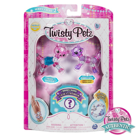 Twisty Petz, Series 2 3-Pack, Frostie Polar Bear, Purrela Kitty and Surprise Collectible Bracelet Set for Kids