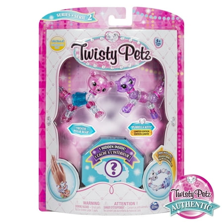 Bear Fox - Twisty Petz, Series 2 3-Pack, Frostie Polar Bear, Purrela Kitty and Surprise Collectible Bracelet Set for Kids