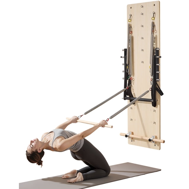 VEVOR Machine de Pilates Murale Reformer Pilates Tremplin Bois d'Érable Gym à Domicile